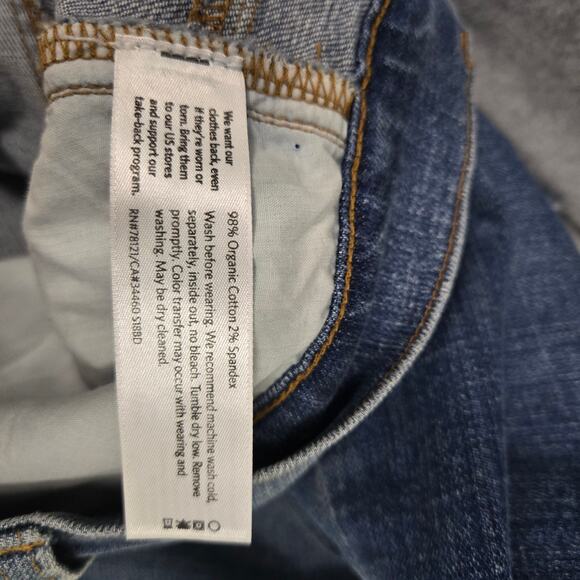 Eileen Fisher Medium Wash Organic Cotton Straight Leg Jeans Size 4 - Picture 4 of 4